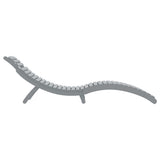 Sun Lounger Grey Solid Acacia Wood Standard Foldable 363279