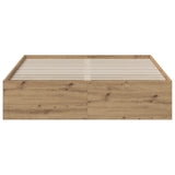 Bed Frame with Storage Artisan Oak 140 x 190 cm Engineered wood 3445766