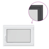 Basement Window RISOR 90 x 50 cm PVC and Glass Anthracite 42047286