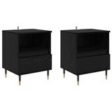 Bedside Cabinet 2 pcs Black Oak 40 x 35 x 50 cm Engineered Wood 882654