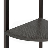 5-Tier Corner Shelf Black 45.5x31.5x180 cm 336396