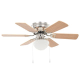 Ornate Ceiling Fan with Light 82 cm Light Brown 50536