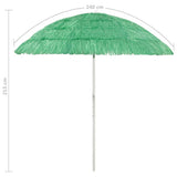 Hawaii Beach Parasol Green Polyester Medium Tiltable Parasol 314698