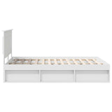 Bed Frame with Headboard White 140 x 190 cm Solid Pine Wood 3410080