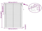 Venetian Blind Light Brown with Pattern 213 x 120 cm 25 mm PVC 42003779