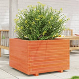 Garden Planter Wax Brown 70x70x49.5 cm Solid Wood Pine 3282526