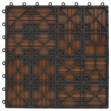 22 pcs Decking Tiles 30x30 cm 2 sqm WPC Teak Colour 277809