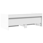 ZNTS Daybed with Drawers without Mattress White 100x200 cm 3280839