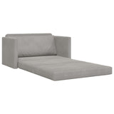 Folding Sofa Bed Light Grey 124 x 71 x 78 cm Velvet 42030515