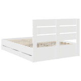 Bed Frame with Drawer White 160 x 200 cm Engineer Wood 3411818