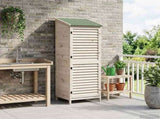 Garden Shed with Roof White 59 x 56 x 176 cm Solid Fir Wood 42033461