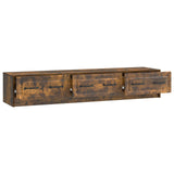 TV Cabinet Smoked Oak 147 x 34.5 x 27 cm Engineered Wood 895860