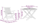 Garden Dining Set 3 pcs Brown Solid Acacia Wood 3385964