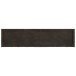 Table Top Dark Brown 160x40x cm Treated Solid Wood Oak 3156446