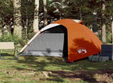 Camping Tent Dome 3-Person Orange Waterproof 94333