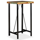 ZNTS Bar Table Solid Reclaimed Wood 60x60x107 cm 245439