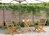 Bistro Set Grey Solid acacia wood, polypropylene Standard 3281794