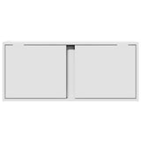 TV Wall Cabinet with LED Lights White 80x31x35 cm 852257