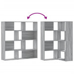 Corner Bookcase 4-Tier Grey Sonoma 85x85x140 cm Engineered Wood 3307815