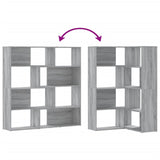 Corner Bookcase 4-Tier Grey Sonoma 85x85x140 cm Engineered Wood 3307815