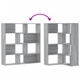 Corner Bookcase 4-Tier Grey Sonoma 85x85x140 cm Engineered Wood 3307815