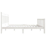 3100959 Bed Frame without Mattress White Solid Wood 140x200 cm
