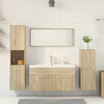 ZNTS 5 Piece Bathroom Furniture Set Sonoma Oak Engineered Wood 3325022