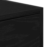 ZNTS TV Cabinet Black Oak 100x31x25.5 cm Engineered Wood 861474