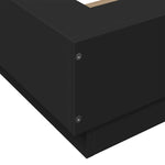 ZNTS Bed Frame without Mattress Black 120x190 cm Small Double 3281232