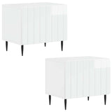 TV Cabinet High Gloss White Engineered Wood 896459