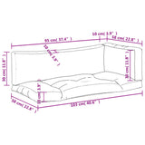 Pallet Cushions 3 pcs Red Fabric 360950