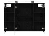 Bathroom Mirror Cabinet Black Oak 70 x 14.5 x 70 cm 889096