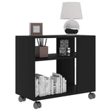 Side Table Black 70x35x55 cm Engineered Wood 802121