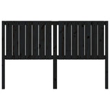 Bed Headboard Black 165.5x4x100 cm Solid Wood Pine 818884
