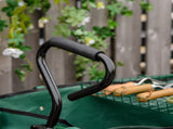 Large 4 Wheel Heavy Duty Garden Cart Truck Trolley Wheelbarrow with Handle and Metal Frame - Green T3398P317533