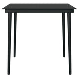 Dining Set Black Steel Medium Durable Garden Dining Set 3099143