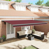 Automatic Retractable Awning Burgundy 300x250 cm 3215323