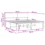 Double Bed Frame with Headboard ROSTOCK White 180 x 200 cm 3405436