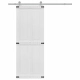 Barn Door Corona White 80 x 210 cm Solid Pine Wood 42021202