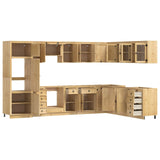 Cabinet with Drawer SKI 14 pcs Honey Brown Solid Pine Wood 3392646