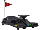 12V Kids Electric Go Kart with Music, LED Lights, Slow Start, Black T3398P378951