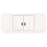 Coffee Table White 100x50x41 cm Solid Wood Pine 818256