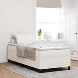 Platform Bed Frame Cream 100 x 200 cm Fabric 3337394