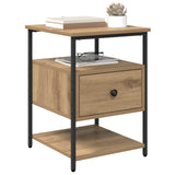 Bedside Cabinet with Drawer 2 pcs Artisan Oak 40 x 42 x 56 cm 881877