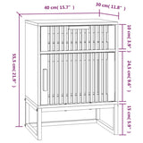 ZNTS Bedside Cabinet 40x30x55.5 cm Engineered Wood&Iron 352095