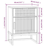 Bedside Cabinets 2 pcs White 40x30x55.5 cm Engineered Wood&Iron 352092