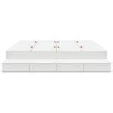 Storage Bed Frame with Drawer White 180 cm Engineered Wood 3335661