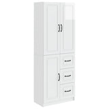 Cabinet Set 2 pcs High Gloss White Engineered Wood 3416983