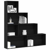 Book Cabinet Black Oak 155 x 24 x 160 cm Engineered Wood 862441