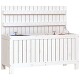 Garden Storage Box White 108x42.5x54 cm Solid Wood Pine 823830